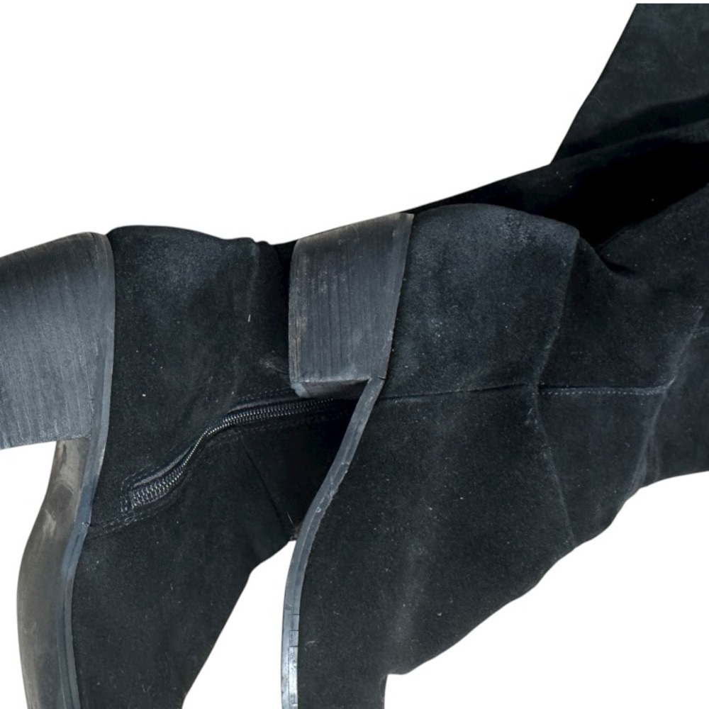 Ecote Urban Outfitter Black Suede Over the Knee Boots Women’s Size 8.5 Side Zip - Picture 10 of 13